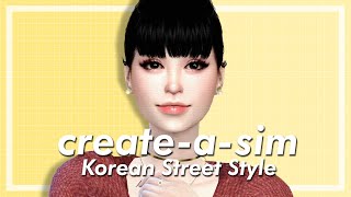 The Sims 4  Korean Street Style  Speed CAS  Download amp CC Links  ARISHIN [upl. by Enavi]