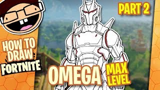 How to Draw MAX LEVEL OMEGA Fortnite Part 2 of 2  Narrated Easy StepbyStep Tutorial [upl. by Gareri]