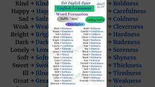 Word Formation Adding Suffix quotnessquot words formation newwords [upl. by Georgine]