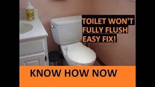 Toilet Not Clogged But Not Flushing Properly [upl. by Gnous]