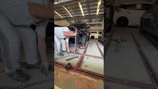 Pulling the car wheel arches repaircar automechanic automobile otomotif mecanic car diy [upl. by Oiredised]