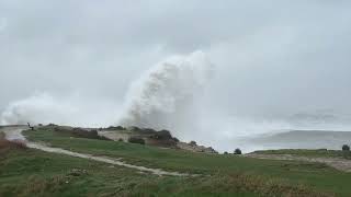 4K  Storm Ciaran Powerful Waves amp Wind  Isle of Portland Dorset  21123 [upl. by Akiemat326]