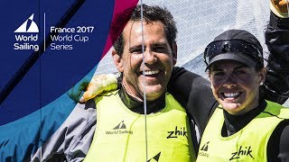 Nacra 17 Medal Race Highlights – Sailing’s World Cup Series Hyères [upl. by Hilaria460]