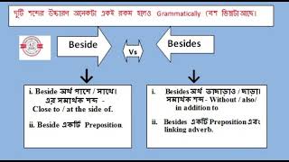 Common Mistakes in English দ্বন্দ্বের সমাধানBeside Vs Besides [upl. by Ruffina]