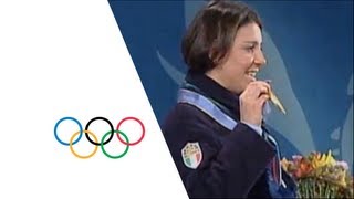 Deborah Compagnoni Wins Giant Slalom Gold  Nagano 1998 Winter Olympics [upl. by Irama]