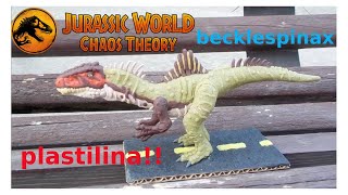 Dinosaurio Becklespinax de plastilina Jurassic World chaos theory Regalo Román [upl. by Alakim731]