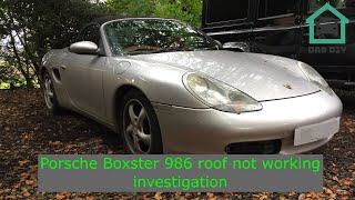 Porsche Boxster 986 roof not working investigation [upl. by Anear]