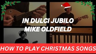 In Dulci Jubilo Mike Oldfield cover  I Saw Three Ships – Mandolin PLUS Lesson  TABS and CHORDS [upl. by Catt]