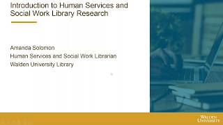 Webinar Introduction to Social Work and Human Services Library Research [upl. by Sulecram407]