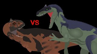 Allosaurus VS Carnotaurus  Sticknodes Animation [upl. by Hailee48]