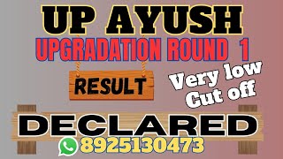 UP AYUSH COUNSELLING 2024 UP AYUSH UPGRADATION ROUND RESULT OUT CAREER SUPPORT NEET [upl. by Ahtaga]