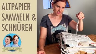 Zeitungen clever bündeln I Einfache Papiersammlung I Recycling Lifehack [upl. by Tutankhamen675]