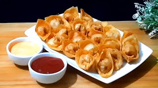 Chicken Wonton Recipe  Perfect amp Crispy Chicken Wonton Recipe [upl. by Auos]