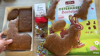 Osterdeko zum naschen Lebkuchen Osterhasen basteln und dekorieren Anleitung [upl. by Tobie]