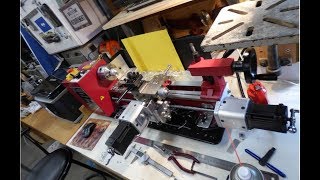 336 Test driving a Harbor Freight Sieg CNC mini lathe 7 x 14 inch conversion [upl. by Ystap]