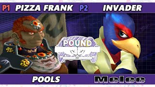 Pound 2022  Pizza Frank Ganondorf Vs Invader Falco SSBM Smash Melee Tournament [upl. by Ahsitram]