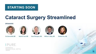 IPure Webinar  Cataract Surgery Streamlined [upl. by Yorgen11]