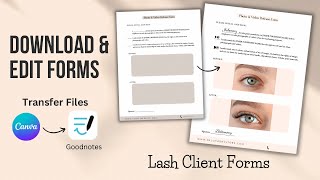 Customize Lash Extension Forms  Track All Clients on Goodnotes [upl. by Oirifrop]