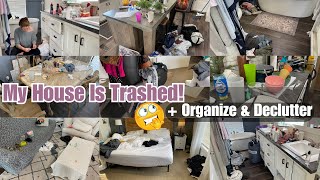 NEW ORGANIZING DECLUTTERING AND CLEANING MY EXTREMELY CLUTTERED MESSY HOUSE  CLEANING MOTIVATION [upl. by Jaenicke]