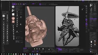 Eva01 part 01 Neon Genesis Evangelion  3d modeling in zbrush [upl. by Artie256]