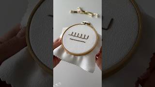 Beginner Embroidery Tutorial  Whipped Back Stitch  ASMR  Basic Embroidery Stitches youtubeshorts [upl. by Yecal]