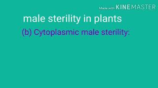 cytoplasmic genetic male sterility [upl. by Cozmo]