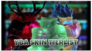 YBA NEW YBA Skin Tier List made by pker [upl. by Arimak487]