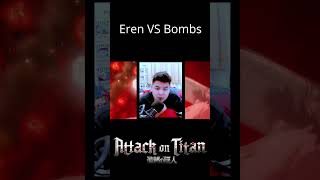 Eren VS Bombs Attack On Titan S3 E3 Reaction shorts [upl. by Ailev10]