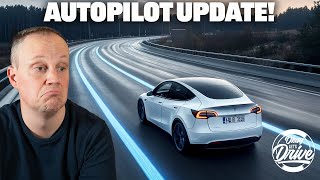 Autopilot fast freihändig dank neuem Tesla Update [upl. by Zendah]