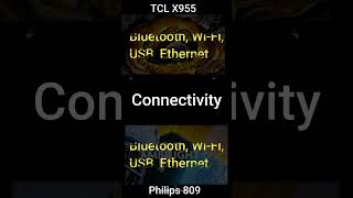 TCL X955 Premium QDMini LED 4K TV VS Philips 809 OLED 4K TV tclledtv oledtvsviralvideo [upl. by Olaznog]