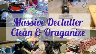 NEW 2022 MASSIVE CRAFT ROOM DECLUTTER CLEAN AND ORGANIZE PART ONE [upl. by Moulton]