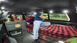 First trip in completed truck camper  Overnight THUNDERSTORMS amp very unique giveaway [upl. by Laeahcim]