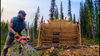 Building a Log Cabin Start to Finish  Timelapse [upl. by Mosi224]