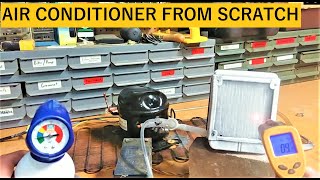 DIY AIR CONDITIONER WITH COMPRESSOR diy ac from scratch [upl. by Nnylyt]