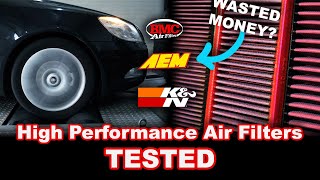 Performance Air Filters  KampN vs AEM vs BMC  DYNO TEST [upl. by Edora]