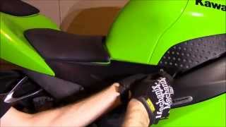 Front Seat saddle Removal 2005 Kawasaki ZX6R 636 ZX6RR How to [upl. by Attenhoj]