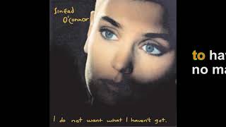 Sinéad OConnor  Nothing Compares 2 U Lyrics Audio HQ [upl. by Plafker]