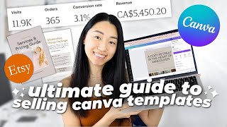 How to Sell Canva Templates on Etsy in 2024💰 beginners quick start guide for making Canva templates [upl. by Oedama]