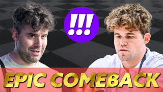 EPIC COMEBACK  Blunder becomes brilliancy  Nepomniachtchi vs Carlsen  Champions Chess Tour 2024 [upl. by Yrot396]