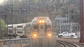 2 NJT Multilevel trains at Denville NJ 42024 [upl. by Naji]