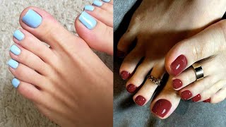 Immerging dwelling beauty of these shiny toe nails color design cute and adorable nail paint ideas [upl. by Alyks]