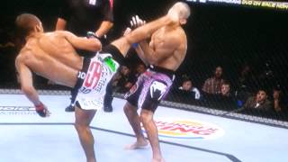 Edson Barboza spinning wheel kick knockout [upl. by Olyhs6]