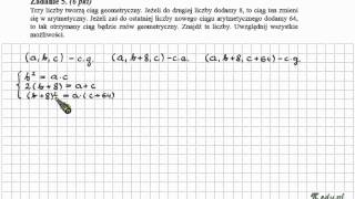 Zadanie 5 Matura maj 2012 PR Ciągi Układy równań [upl. by Celesta672]