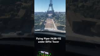 Flying PA38112 simulator under Eiffel Tower [upl. by Eittol]