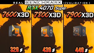 Ryzen 5 7600X3D vs 7 7800X3D vs 9 7900X3D  Test in 8 Games  1440p  RTX 4070 Super [upl. by Tombaugh268]