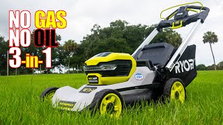 RYOBI 40V HP Brushless SelfPropelled 21quot Mower Review HOW MANY ACRES [upl. by Sorazal]