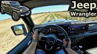 2024 Jeep Wrangler Sahara 20T  POV driving [upl. by Ennavoj]