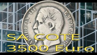 3500 Euro la Pièce de 2 Francs 1854 A de Napoléon III Tête Nue en argent Nombre de frappes 215 103 [upl. by Assyn]