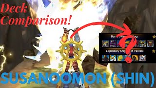 Susanoomon Shin Deck Comparison 15 AS vs OX Deck  Digimon Masters Online [upl. by Parker887]