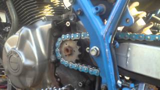 Suzuki DR650 front sprocket retainer replacement [upl. by Prochoras]